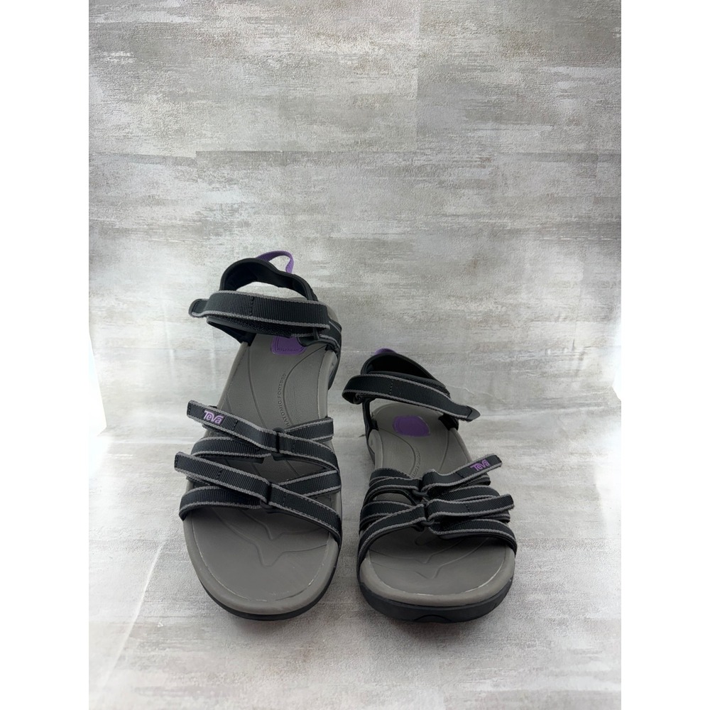 Teva Tirra Black Purple Strappy Hiking Sandals Women Sz 10 4266